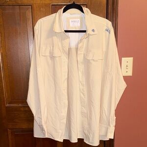 Gillz Men's Beige Lightweight Fishing Shirt